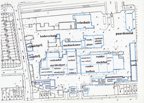 40804 Plattegrond van het terrein van het Openbaar Slachthuis (Amsterdamsestraatweg 283) te Utrecht.